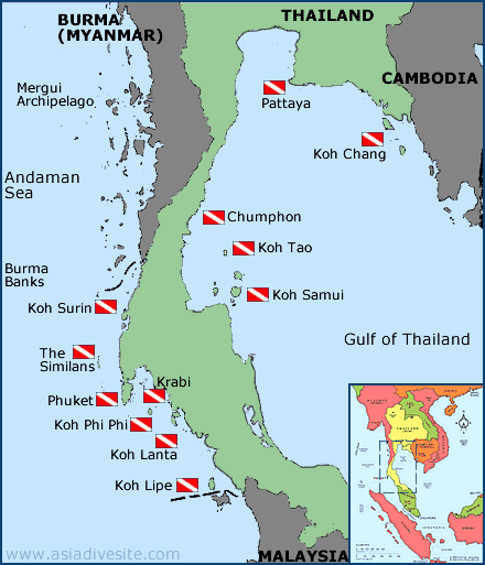 dive sites of Thailand
