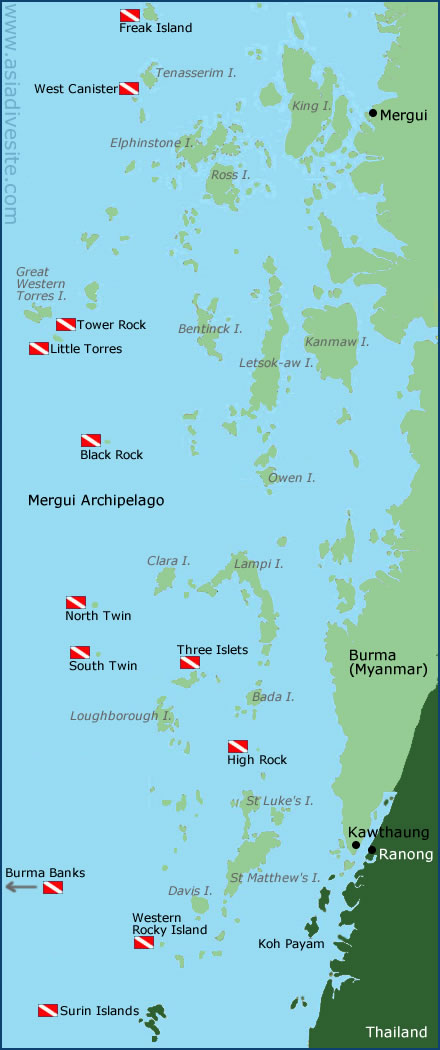 mergui archpelago dive sites